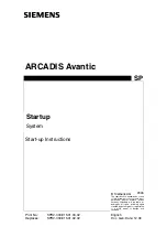 Preview for 1 page of Siemens ARCADIS Avantic Start-Up Instructions