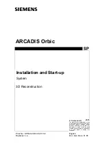 Siemens ARCADIS Orbic Installation And Startup preview