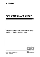 Preview for 1 page of Siemens ARCOSKOP Installation And Setting Instructions Manual