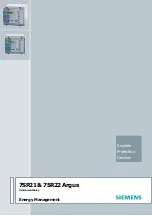 Siemens Argus 7SR21 Technical Manual preview