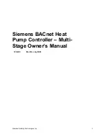 Предварительный просмотр 1 страницы Siemens BACNET 125-699 Owner'S Manual