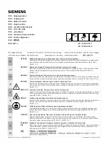 Siemens BD 2-AK 1 Series Installation Instructions Manual preview