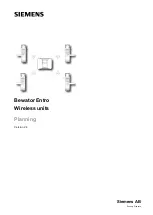 Siemens Bewator Entro Series Installation Manual preview
