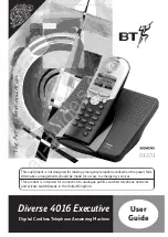 Preview for 1 page of Siemens BT Diverse 4016 Executive User Manual