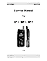 Preview for 1 page of Siemens C11 Service Manual