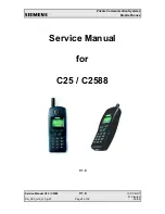 Предварительный просмотр 1 страницы Siemens C25 Service Manual