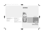 Предварительный просмотр 1 страницы Siemens C61 User Manual