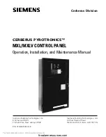 Preview for 2 page of Siemens Cerberus PYROTRONICS MXL Operation, Installation, And Maintenance Manual