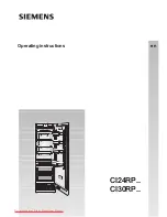 Siemens CI24RP Series Operating Instructions Manual preview