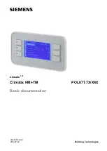 Siemens Climatix HMI-TM Basic Documentation предпросмотр