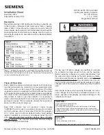 Siemens CLM0D Series Installation Sheet preview