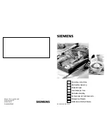 Siemens Cooking hob Operating Instructions Manual preview