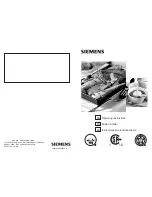 Preview for 1 page of Siemens Cooktop Operating Instructions Manual