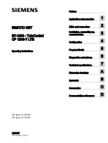 Preview for 1 page of Siemens CP 1243-7 LTE Operating Instructions Manual