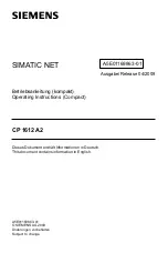 Siemens CP 1612 A2 Operating Instructions Manual preview