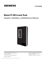 Preview for 1 page of Siemens CP-2ER Operation, Installation, And Maintenance Manual