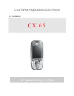 Siemens CX65 Service Manual предпросмотр