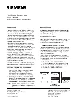 Preview for 1 page of Siemens CZM-1B6 Installation Instructions Manual