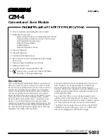 Preview for 1 page of Siemens CZM-4 Specification Sheet