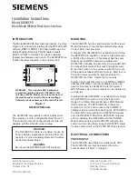 Preview for 1 page of Siemens D2300CPS Installation Instructions Manual