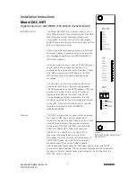 Preview for 1 page of Siemens DAC-NET Installation Instructions Manual