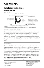 Preview for 1 page of Siemens DB-HR Installation Instructions