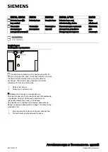 Siemens DB720 Installation Manual предпросмотр