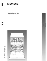 Preview for 1 page of Siemens Dishwahser Instructions For Use Manual