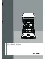 Siemens Dishwashers Operating Instructions Manual preview