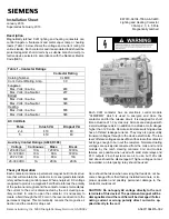 Preview for 1 page of Siemens E87010-A0104-T003-A6-CLM0 Installation Sheet