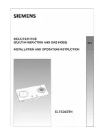 Предварительный просмотр 3 страницы Siemens EL75263TH Installation And Operation Instruction Manual