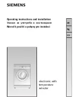 Siemens electronic Operating Instructions And Installation preview