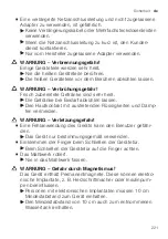 Preview for 221 page of Siemens EQ.500 classic TP5 Series User Manual