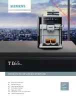 Предварительный просмотр 1 страницы Siemens EQ.6 PLUS S300 TE65 Series Instruction Manual