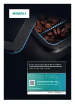 Предварительный просмотр 1 страницы Siemens EQ.9 plus connect s500 Instruction Manual