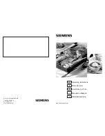 Siemens ER13051PP Operating Instructions Manual предпросмотр