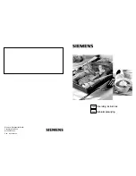 Siemens ER15254NL Operating Instructions Manual preview