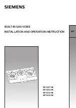 Siemens ER74232HK Installation And Operation Instruction Manual preview