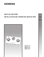 Siemens ER94331HK Installation And Operation Instruction Manual предпросмотр