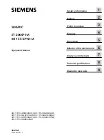 Предварительный просмотр 1 страницы Siemens ET 200SP HA Equipment Manual