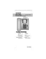 Siemens euroset 2010 User Manual preview