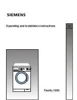 Предварительный просмотр 1 страницы Siemens Family 1650 Operating And Installation Instructions