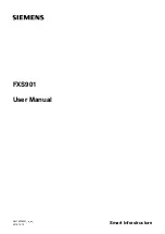 Siemens FC901-U3 User Manual preview