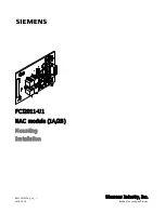 Preview for 1 page of Siemens FCI2011-U1 Mounting & Installation