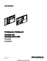 Siemens FCM2018-U3 Series Mounting & Installation предпросмотр