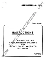 Preview for 1 page of Siemens FCV-500 Instructions Manual