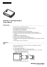 Preview for 1 page of Siemens FDCIO181-1 Product Manual