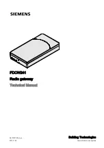 Siemens FDCW241 Technical Manual preview