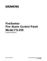 Siemens FireSeeker FS-250 Programming Manual preview