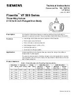 Siemens Flowrite VF 599 Series Technical Instructions preview